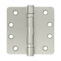 Deltana 4" x 4" x 1/4" Radius, Hinge, Heavy Duty, Ball Bearing, Satin Nickel