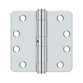 Deltana 4" x 4" X 1/4" Radius, Hinge Heavy Duty, Chrome