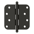 Deltana 4'' x 4'' Hinge, With Ball Tips, Thickness .085'' Oil Rubbed Bronze 5/8" Radius