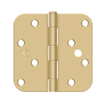 Deltana 4" x 4" X 5/8" Radius, Steel Benchmark Spring Hinge