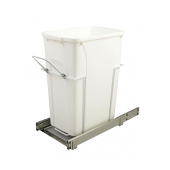 KV Soft-Close Bottom-Mount Waste Pull-out, Single 35 Quart, White, 9-5/8"
