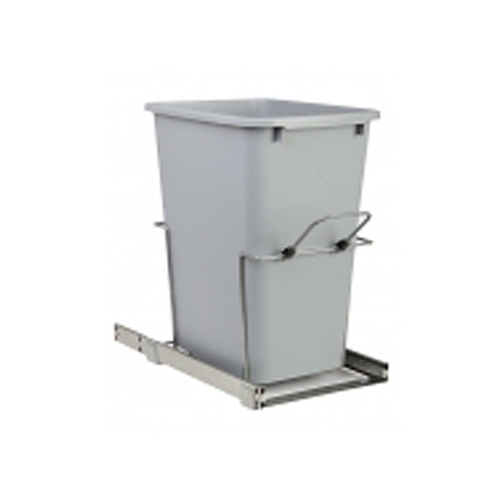 KV Soft-Close Bottom-Mount Waste Pull-out, Single 50 Quart, Platinum, 11-3/8"