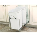 KV Soft-Close Bottom-Mount Waste Pull-out, Single 27 Quart, White, 11-3/8"