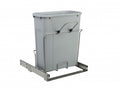 KV Soft-Close Bottom-Mount Waste Pull-out, Single 20 Quart, Platinum, 14-3/8"