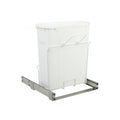 KV Soft-Close Bottom-Mount Waste Pull-out, Single 20 Quart, White, 14-3/8"