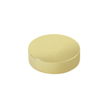 Deltana Screw Cover Round 1" Diameter Flat Style Polished Brass