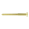 Deltana #12 Solid Brass Wood Screw 2-1/2" Length Polished Brass