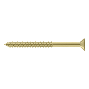Deltana #10 Steel Wood Screw 2-1/2" Length Polished Brass