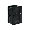 Deltana Heavy Duty Pocket Locks Adjustable Privacy Door, Black