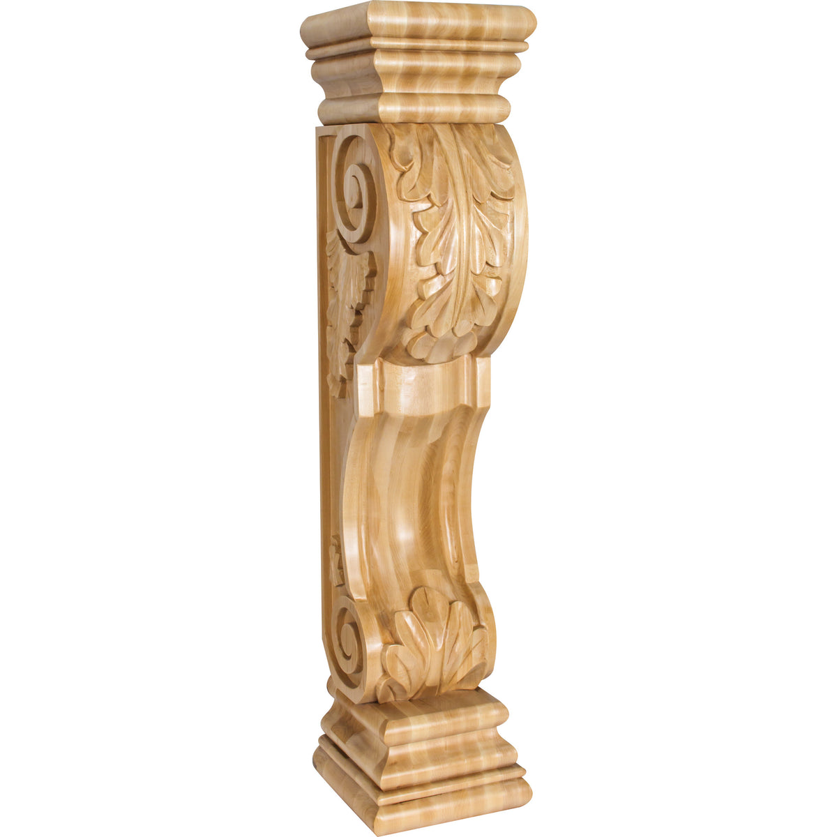 Hardware Resources Acanthus Fireplace Corbel Rubberwood 36" Length