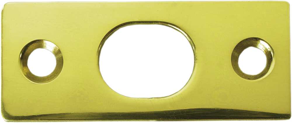 Deltana Strike Plate For 12" Extension Flush Bolt, Polished Brass