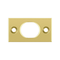 Deltana Strike Plate For Flush Bolt, Polished Brass, 6"