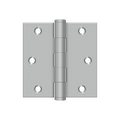 Deltana 3" x 3" Square Hinge, Brushed Stainless Steel