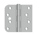 Deltana 4" x 4" X 5/8" Square Hinge With Security/Location Tab, Brushed Stainless Steel, Left
