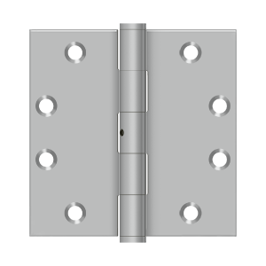 Deltana 4-1/2" x 4-1/2" Stainless Steel Spring Hinge Square Corners Non-removable Pin
