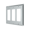 Deltana Switch Plate Rocker Chrome Triple Style