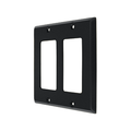 Deltana Switch Plate Rocker Black Double Style