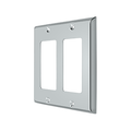 Deltana Switch Plate Rocker Chrome Double Style