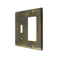 Deltana Switch Plate Switch/ Rocker Antique Brass Single Style