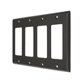 Deltana Switch Plate Rocker Oil Rubbed Bronze Quadruple Style