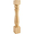 Hardware Resources Sphere Turned Post Rubberwood 35-1/2" Length 6" Width