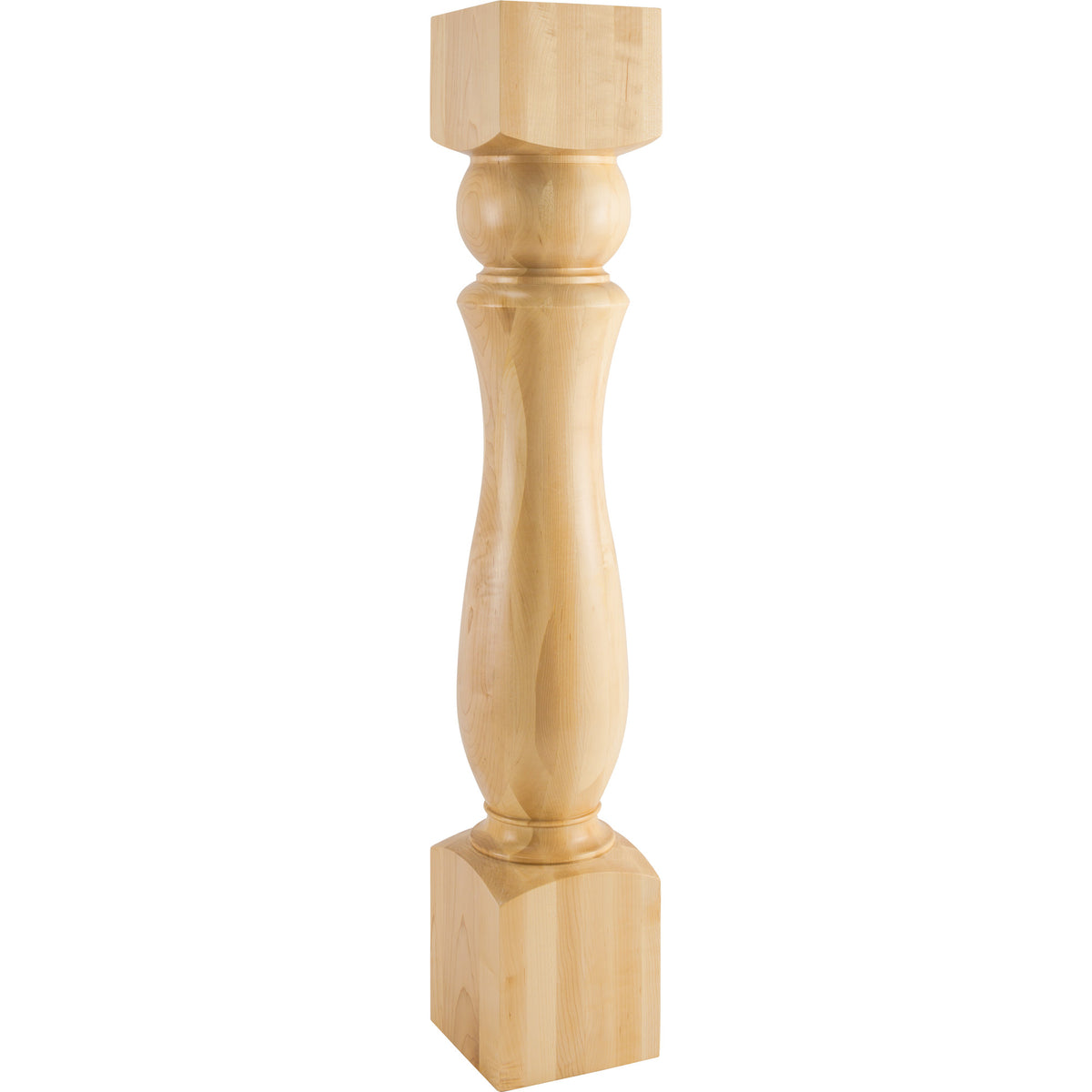 Hardware Resources Sphere Turned Post Rubberwood 35-1/2" Length 6" Width