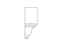 Tall Fluted Foot (Sold 1 per package), 3 3/4"dia x 8"h