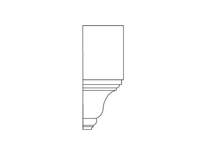 Tall Fluted Foot (Sold 1 per package), 3 3/4"dia x 8"h