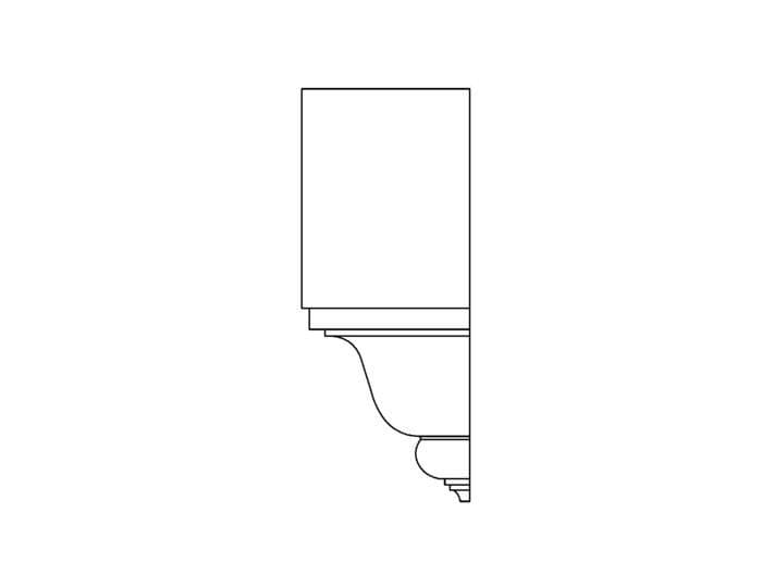 Fluted, 3 1/2''w x 1 1/16''d