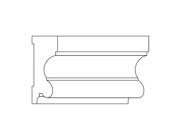 Running Palmette(Repeats 6), 3 1/2''w x 13/16''d x 8' length Maple