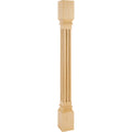 Hardware Resources Fluted Square Post Hard Maple 35-1/2" Length 3-1/2" Width