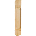 Hardware Resources Square Mission Post White Birch 35-1/2" Length 5" Width