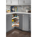 Hardware Resources Kidney 2 Shelf Plastic Lazy Susan 28" Diameter