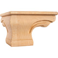 Hardware Resources Beaded Corner Pedestal Foot Cherry 6-3/4" Length