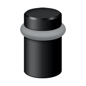 Deltana Round Universal Floor Bumper, Black, 2"