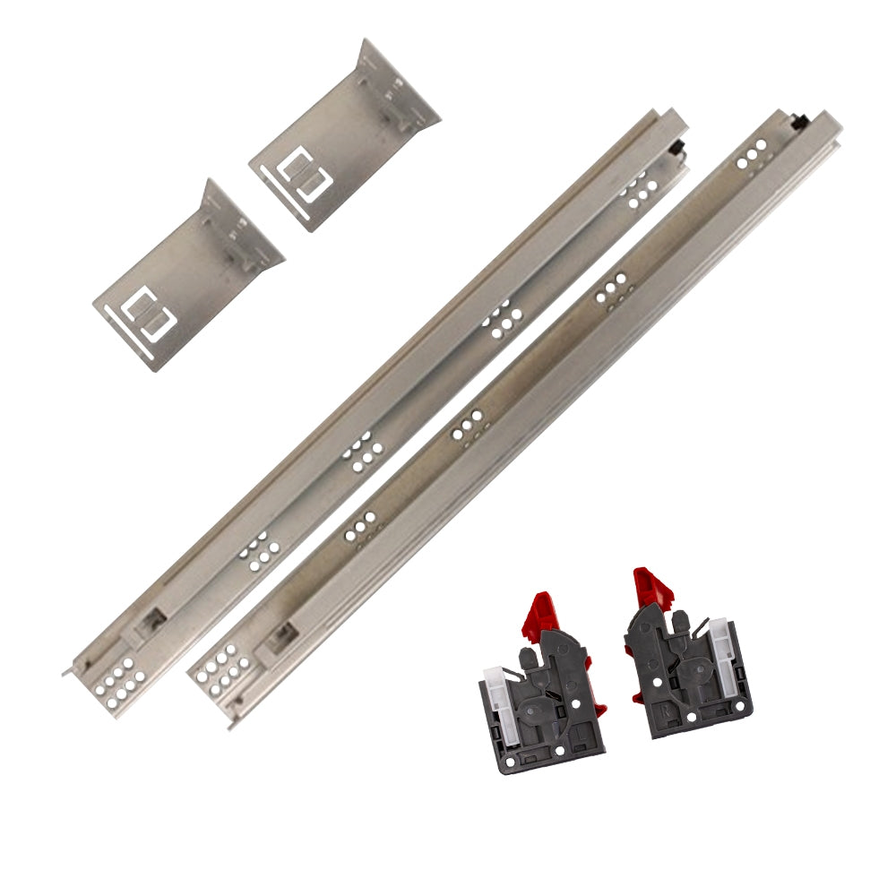 CSH Soft Close Under-Mount Slide Full Extension 85 lbs Static Load Capacity