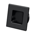 Deltana Flush Pull Square 2-3/4" x 2-3/4" x 7/16" Solid Brass, Paint Black, 2-3/4"