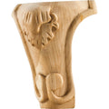 Hardware Resources Acanthus Leg Rubberwood 5" Length