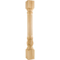 Hardware Resources Fluted Round Acanthus Post White Birch 42" Length 5" Width
