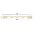 3-1/2" Panel Moulding w/ Baroque Insert Cherry