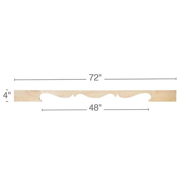 3-1/2" Panel Moulding w/ Baroque Insert Cherry