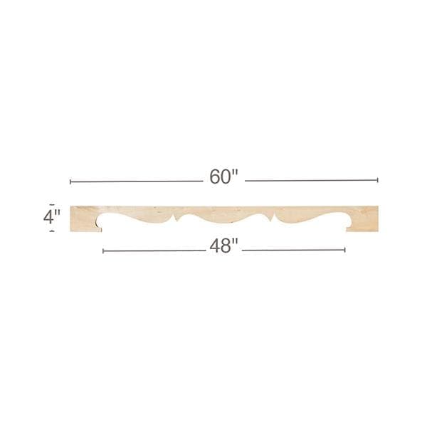 Traditional Panel Moulding, 1/2''w x 1/2''d Poplar