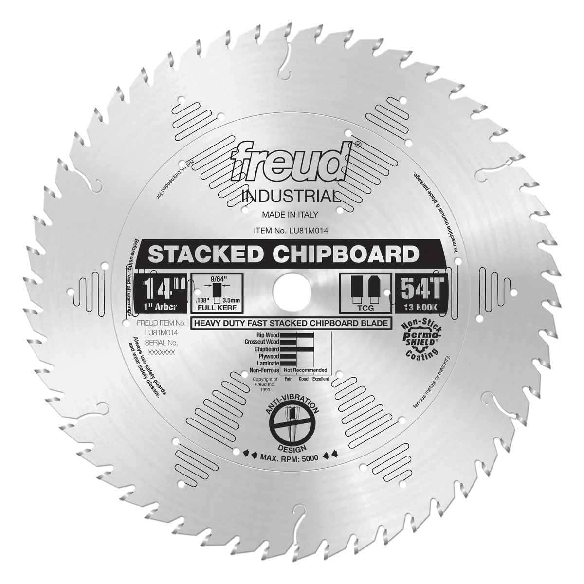 Freud Heavy Duty Stacked Chipboard Blade 14 in. Diameter