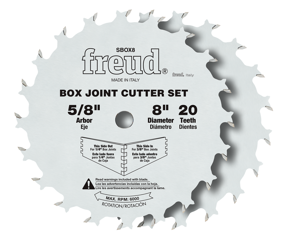 Freud 8 in. Box Joint Cutter Set