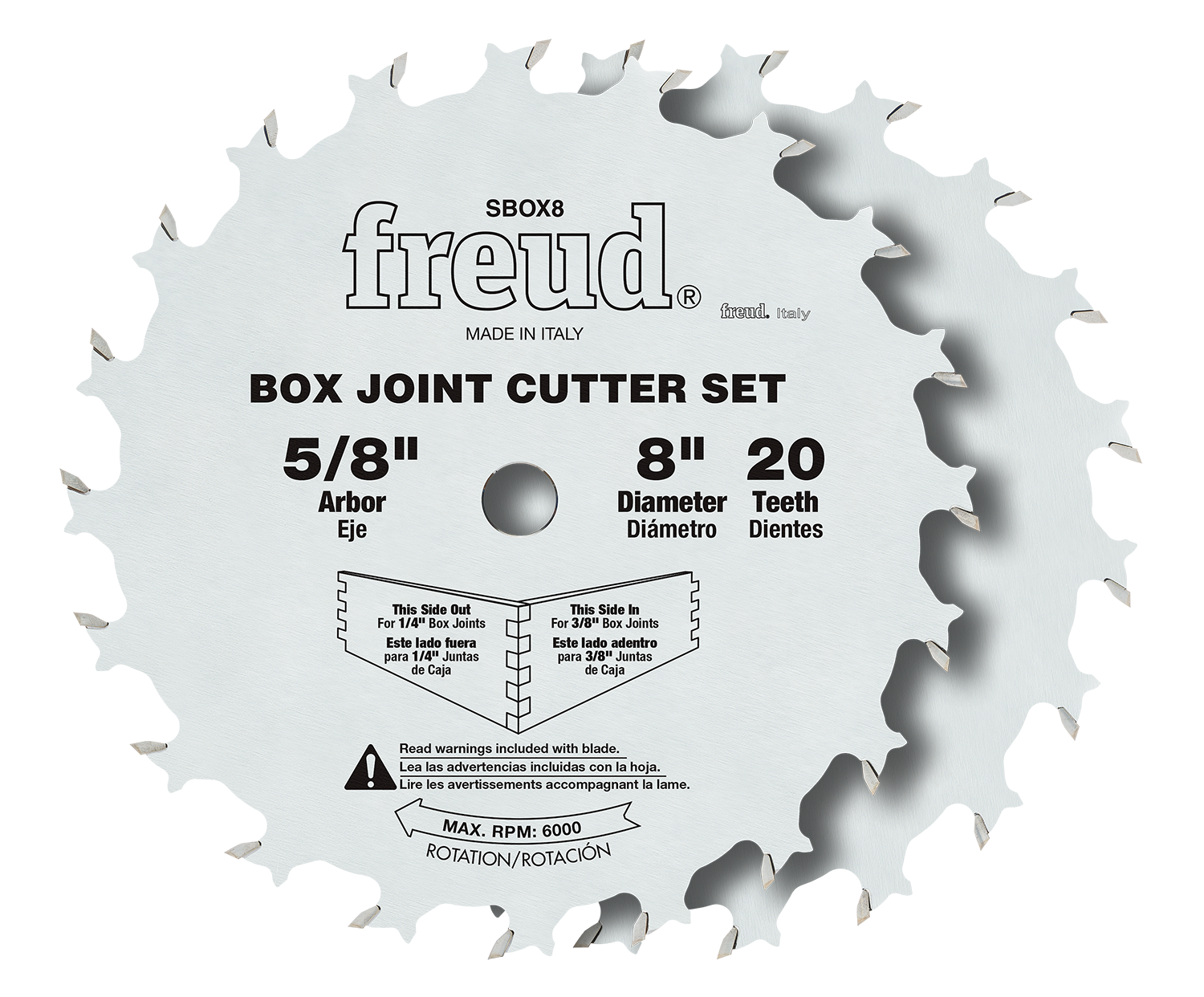 8" Box Joint Cutter Set