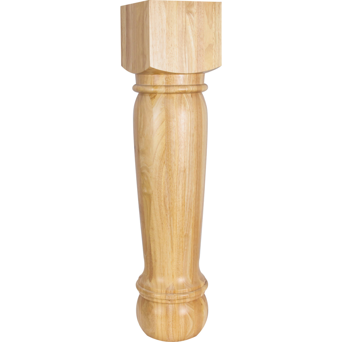 Hardware Resources Bullnose Turned Post Rubberwood 8 in. width