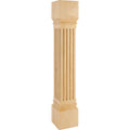 Hardware Resources Fluted Square Post Alder 35-1/2" Length 6" Width
