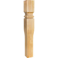Hardware Resources Tapered Art Nouveau Post Rubberwood 35-1/2" Length 5" Width