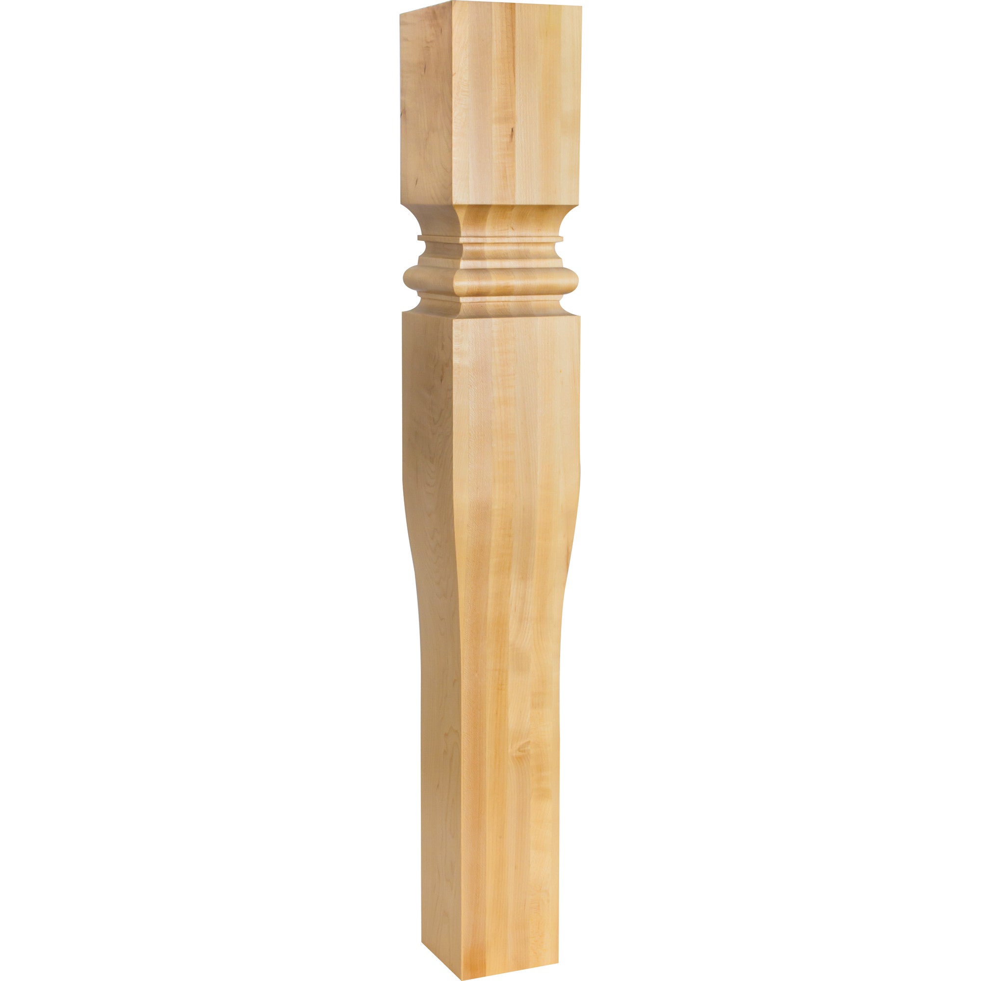 Hardware Resources Tapered Art Nouveau Post Rubberwood 35-1/2" Length 5" Width