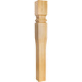 Hardware Resources Tapered Art Nouveau Post Rubberwood 42" Length 5" Width
